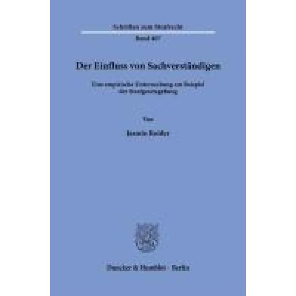Der Einfluss von Sachverständigen. (Roider, Jasmin)